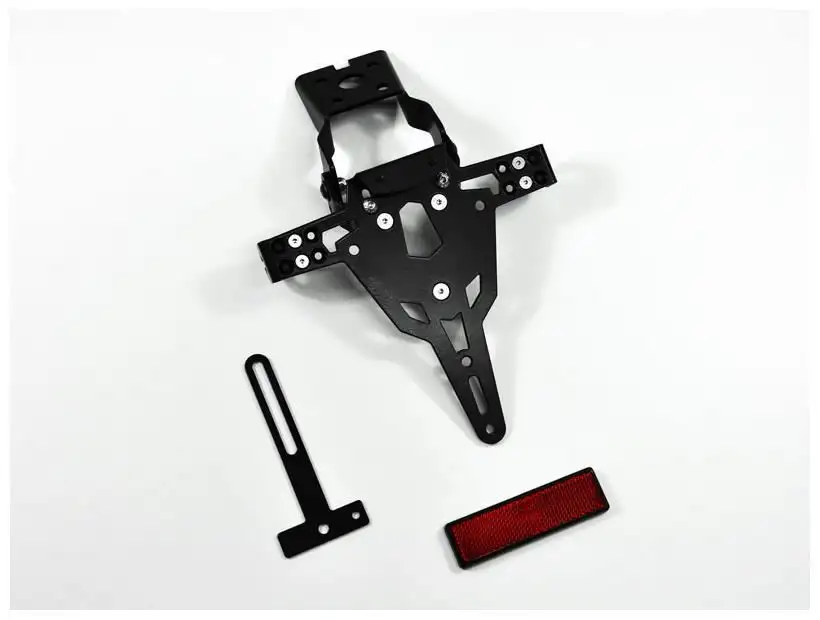 KIT Portatarga PRO Ibex Zieger per Kawasaki ZX-10R 11-15 regolabile con Lucetarga LED + Catadiottro