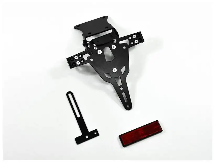 KIT Portatarga PRO Ibex Zieger per Kawasaki ZX-6R 07-08 regolabile con Lucetarga LED + Catadiottro