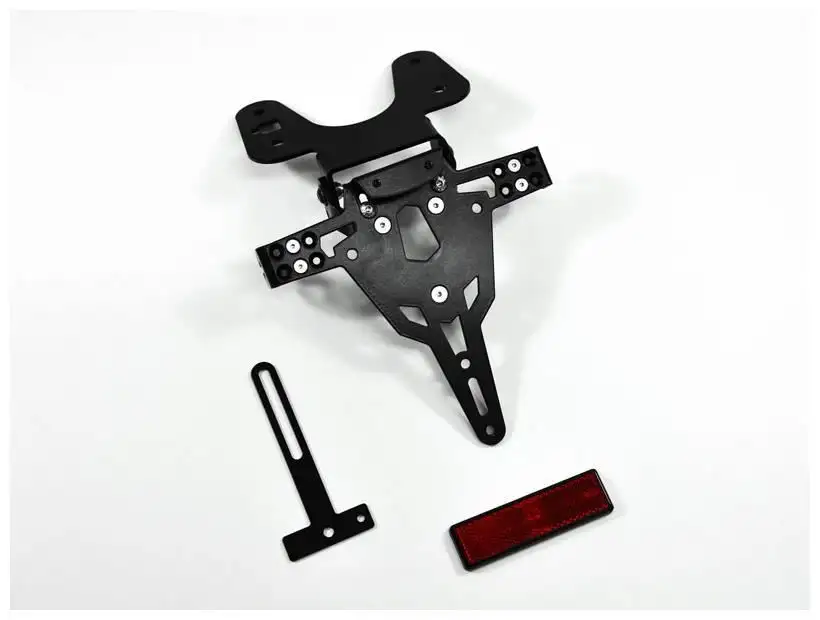 KIT Portatarga PRO Ibex Zieger per Kawasaki ZX-6R 636 09-12 regolabile con Lucetarga LED + Catadiottro