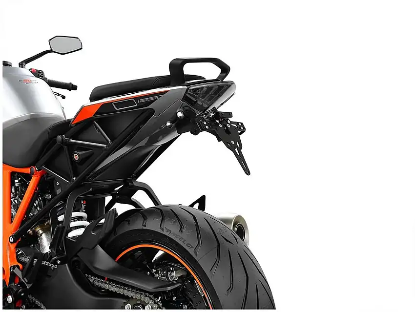 KIT Portatarga PRO Ibex Zieger per KTM 1290 Super Duke GT 16-22 regolabile con Lucetarga LED + Catadiottro