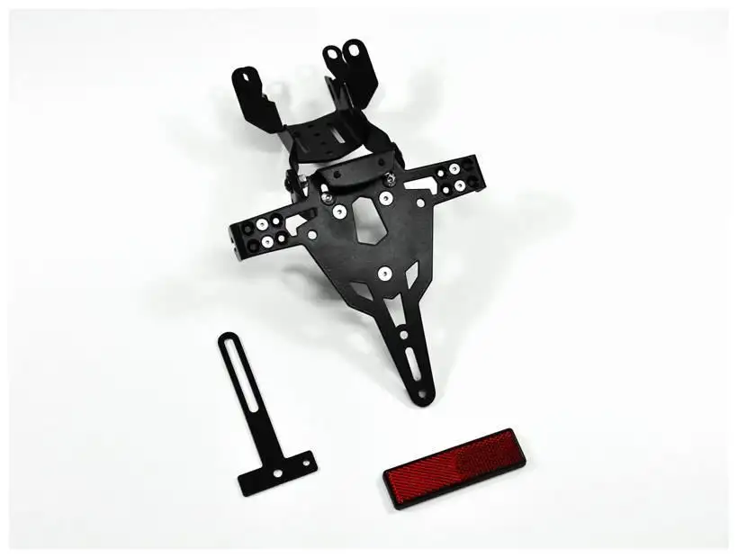 KIT Portatarga PRO Ibex Zieger per KTM 1290 Super Duke R 14-19 regolabile con Lucetarga LED + Catadiottro