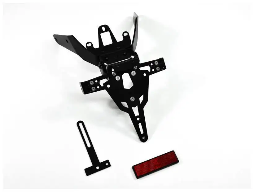 KIT Portatarga PRO Ibex Zieger per KTM 690 Duke R 13-19 regolabile con Lucetarga LED + Catadiottro