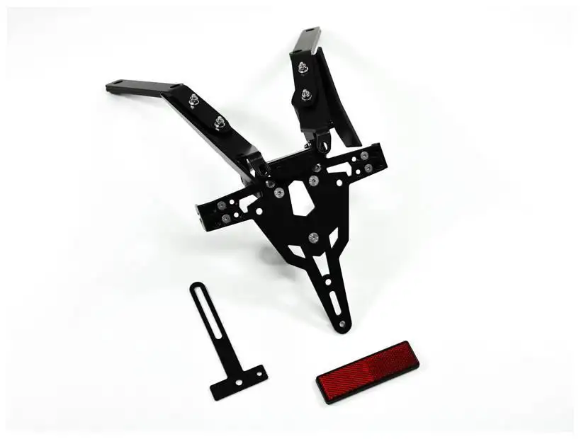 KIT Portatarga PRO Ibex Zieger per KTM 690 Enduro R 14-16 regolabile con Lucetarga LED + Catadiottro