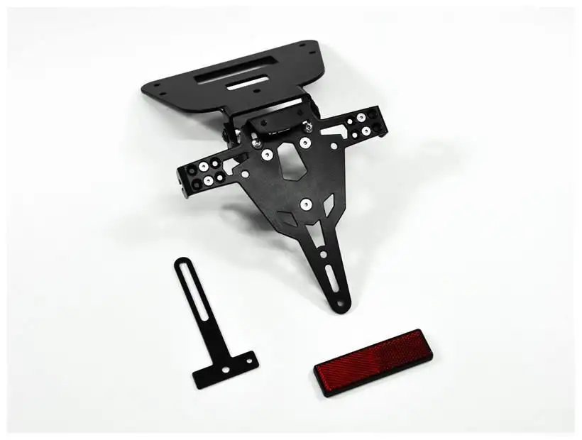 KIT Portatarga PRO Ibex Zieger per KTM RC8 R 09-16 regolabile con Lucetarga LED + Catadiottro