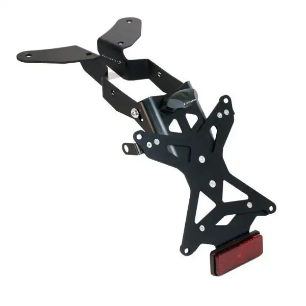 KIT Portatarga Racingbike per Yamaha T-Max 530 12-16 regolabile con Lucetarga LED + Catadiottro