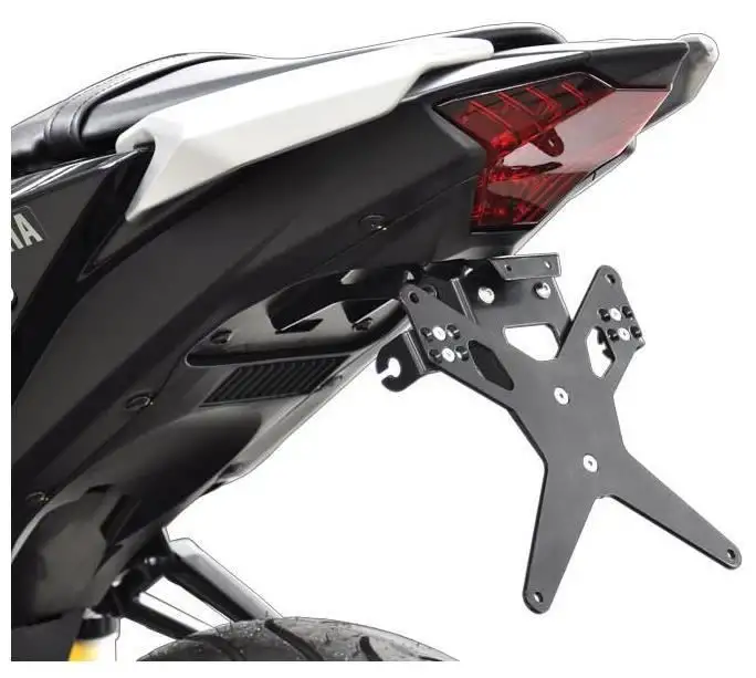 KIT Portatarga X-Line Ibex Zieger per Yamaha R3 15-18 regolabile con Lucetarga LED + Catadiottro