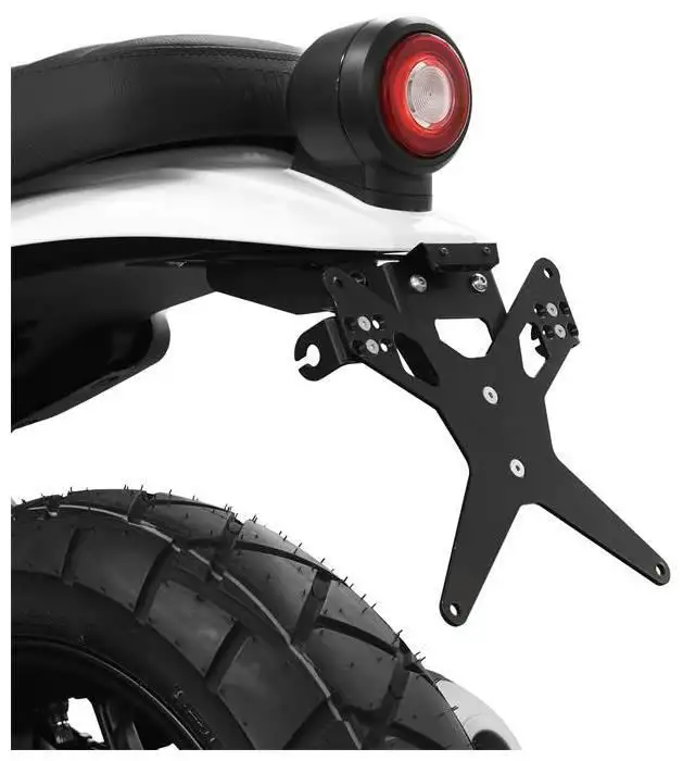 KIT Portatarga X-Line Ibex Zieger per Yamaha XSR 125 21-25 regolabile con Lucetarga LED + Catadiottro