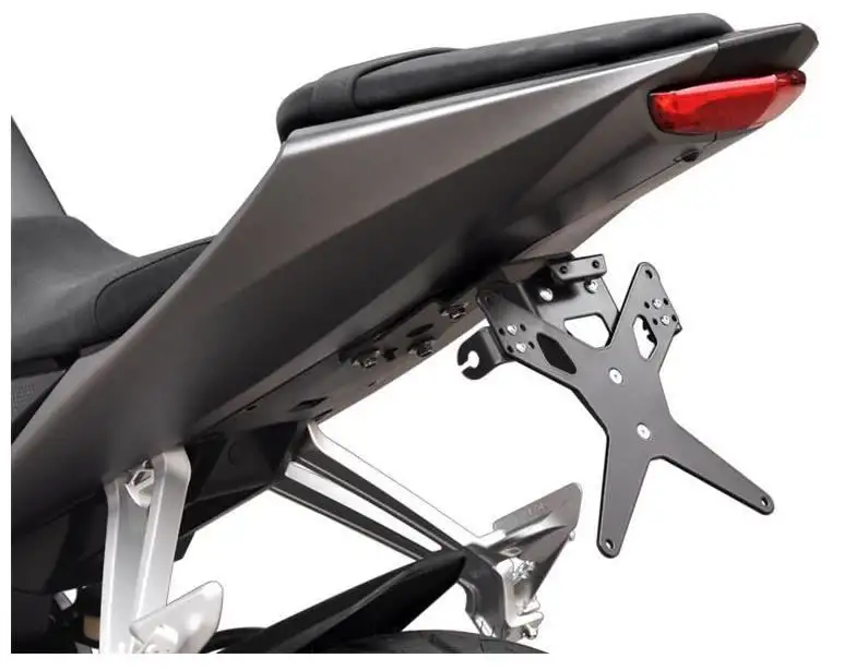 KIT Portatarga X-Line Ibex Zieger per Yamaha YZF 125 R ABS 14-18 regolabile con Lucetarga LED + Catadiottro