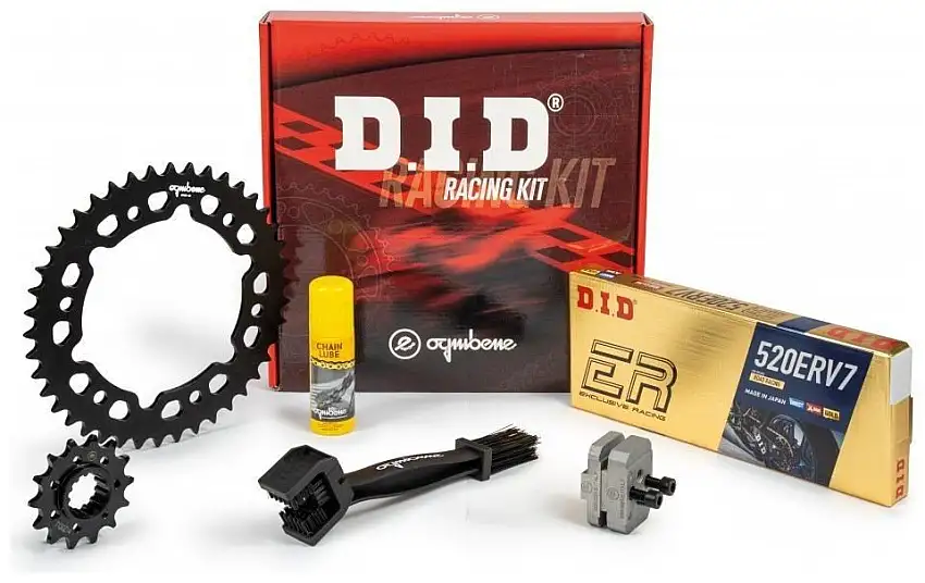 Kit trasmissione DID RACING per Yamaha MT-09 ABS 14-17 ( Catena DID 520 ERV7 G&G 110 maglie - Pignone 16 - Corona 45 - Passo 520)