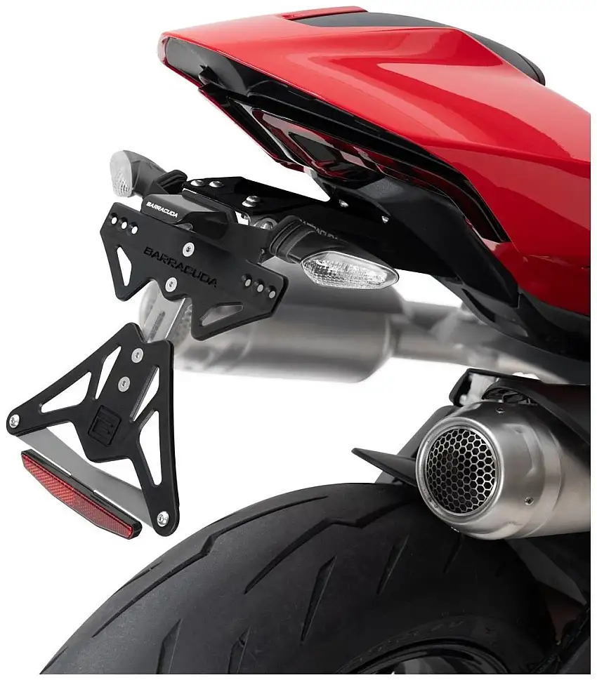 Portatarga Barracuda per Ducati Panigale V2 2025 regolabile (per frecce originali)