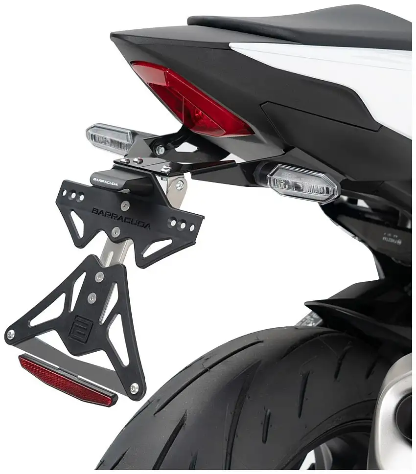 Portatarga Barracuda per Honda Hornet 1000 2025 regolabile (per frecce originali)