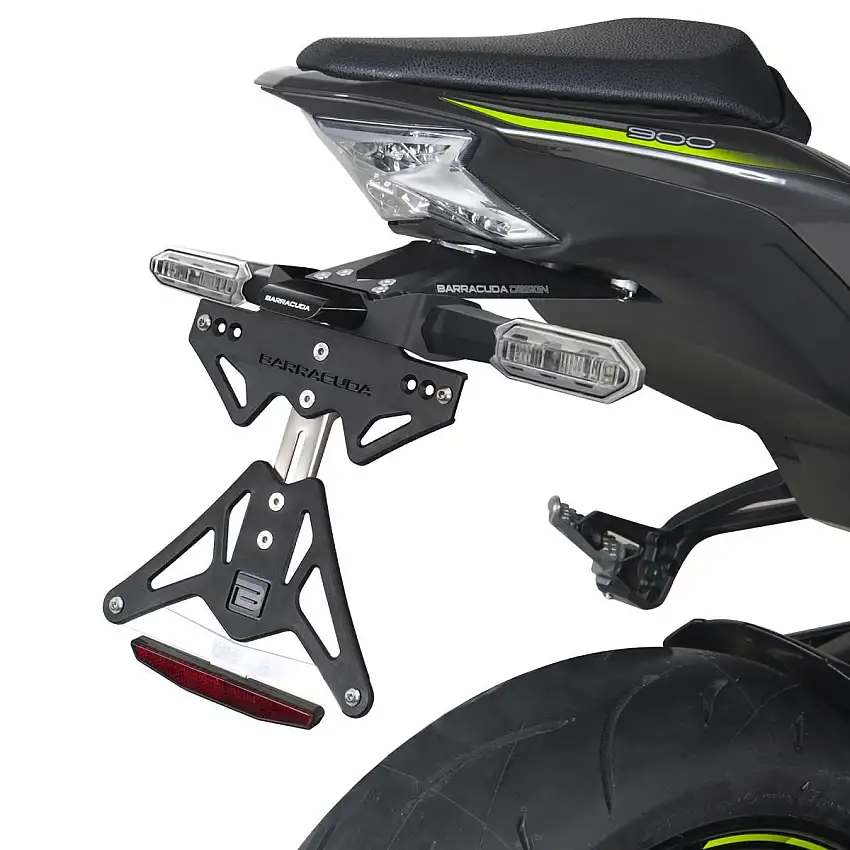 Portatarga Barracuda per Kawasaki Z 900 20-24 regolabile (per frecce originali)