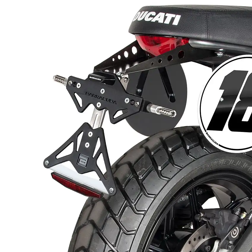 Portatarga Barracuda STREET per Ducati Scrambler 800 15-21 regolabile