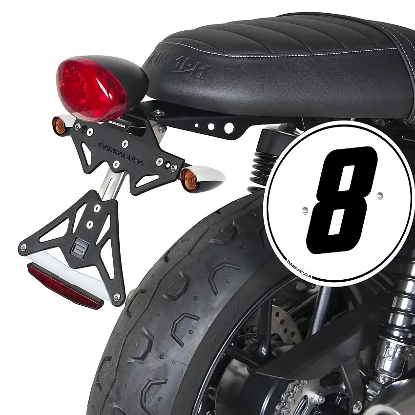 Portatarga Barracuda per Triumph Street Twin 900 16-21 regolabile
