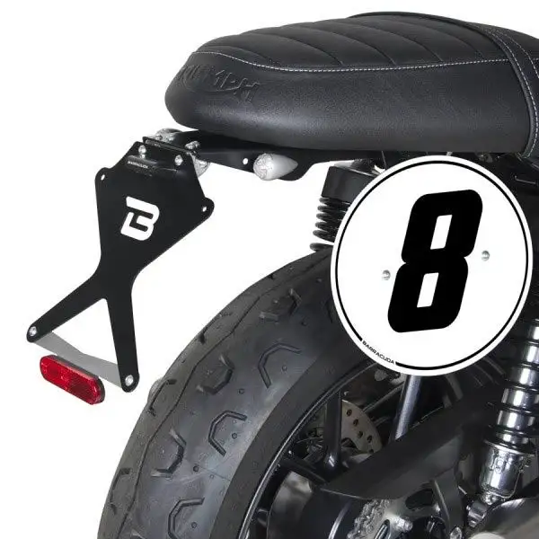 Portatarga Barracuda per Triumph Street Twin 900 16-21 regolabile modello Naked