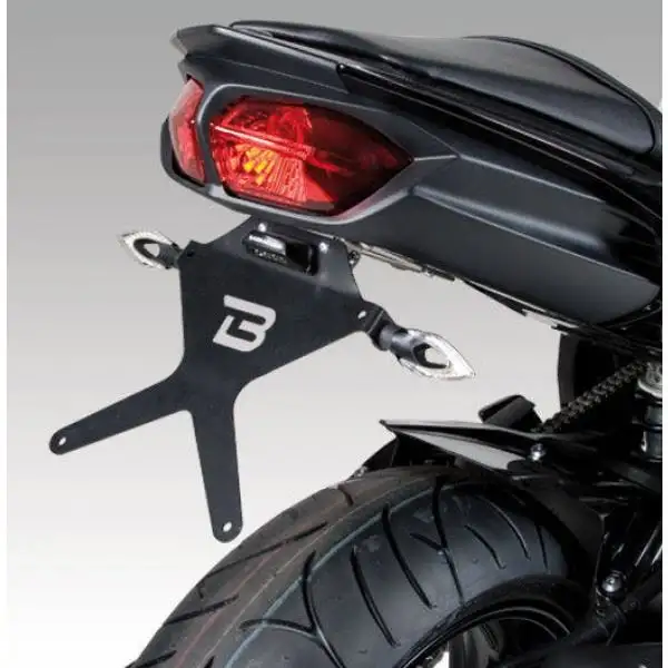 Portatarga Barracuda per Yamaha FZ8 Naked 10-12 regolabile