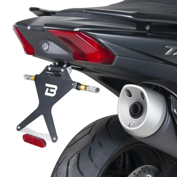 Portatarga Barracuda per Yamaha T-Max 530 17-19 regolabile