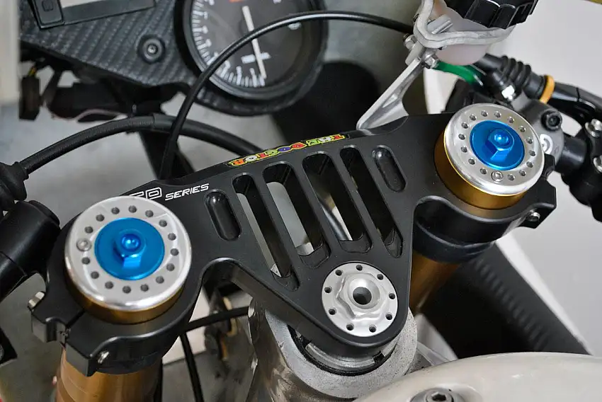 Tappi forcella anteriore Melotti Racing per Aprilia RS 125 98-14 (Coppia)