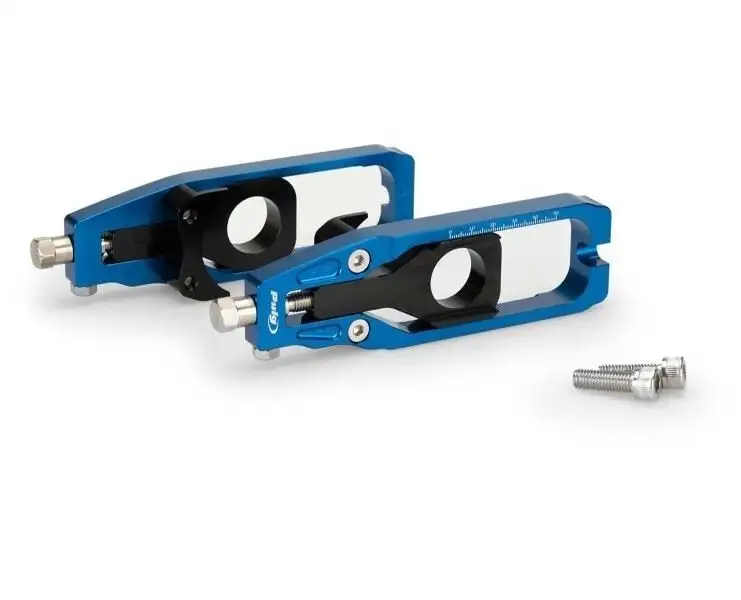 Tenditori catena Puig per Aprilia Tuono V4 1000 R 11-14 colore blu