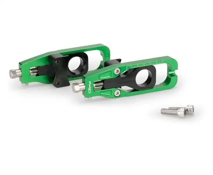 Tenditori catena Puig per Kawasaki ZX-6R 636 13-17 colore verde